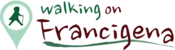 logo walking on francigena per mobile