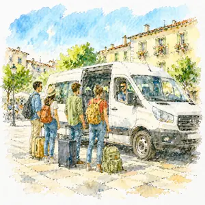 disegno autista van clienti